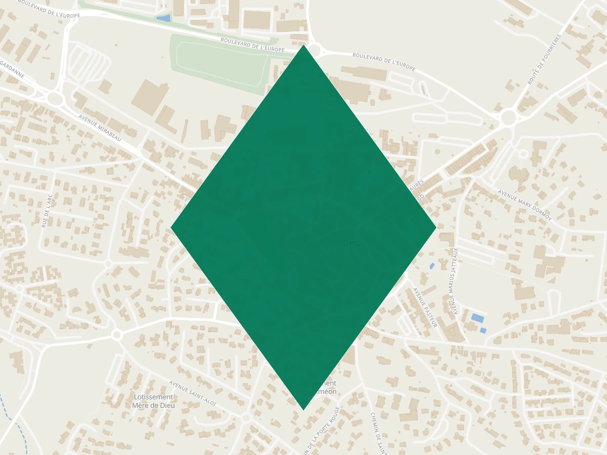 Carte des communes à 30 minutes de Aix-en-Provence