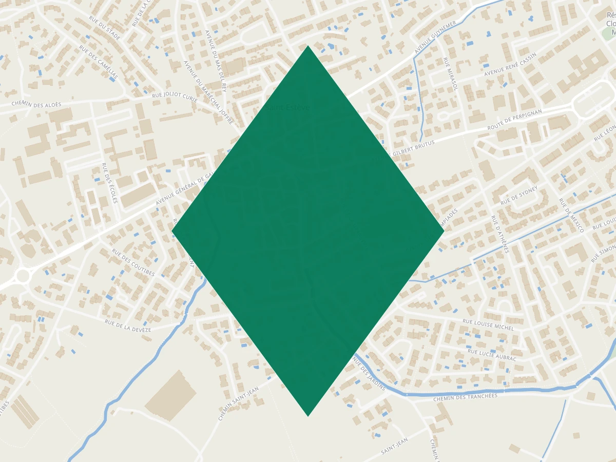 Carte des communes à 15 minutes de Perpignan