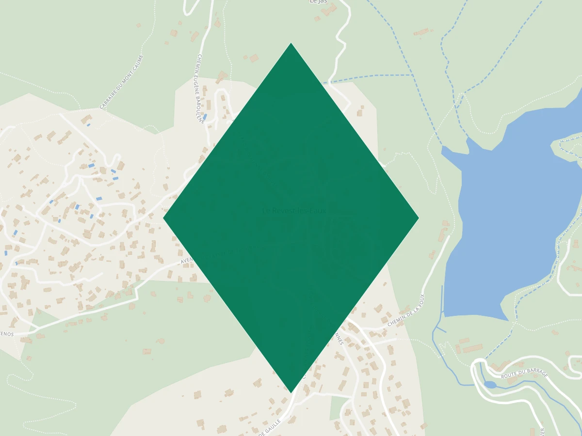 Carte des communes à 15 minutes de Toulon