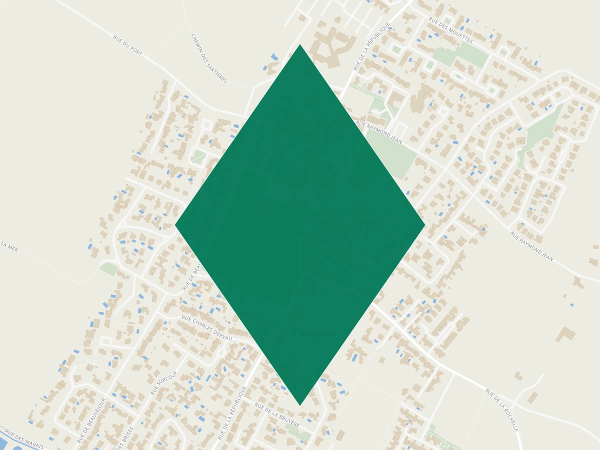 Carte des communes à 15 minutes de La Rochelle