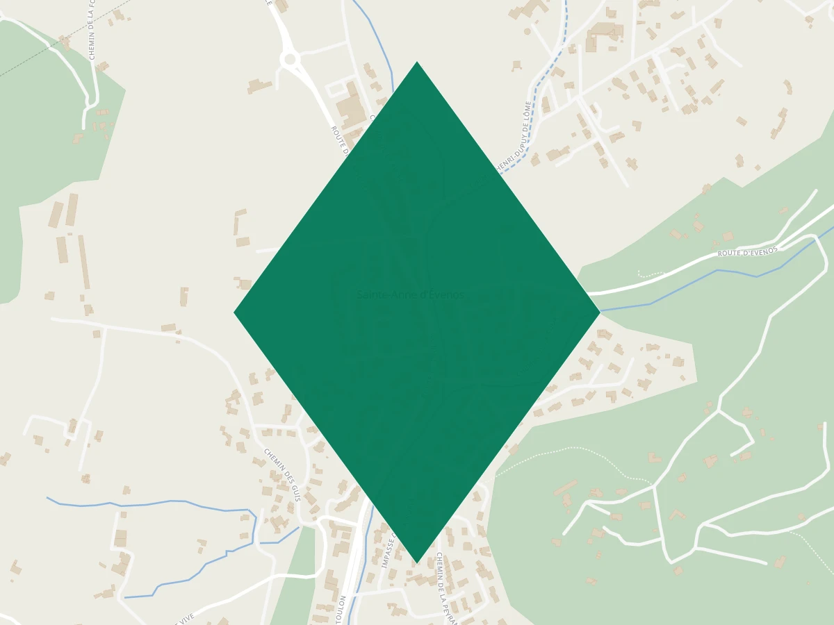 Carte des communes à 30 minutes de Toulon