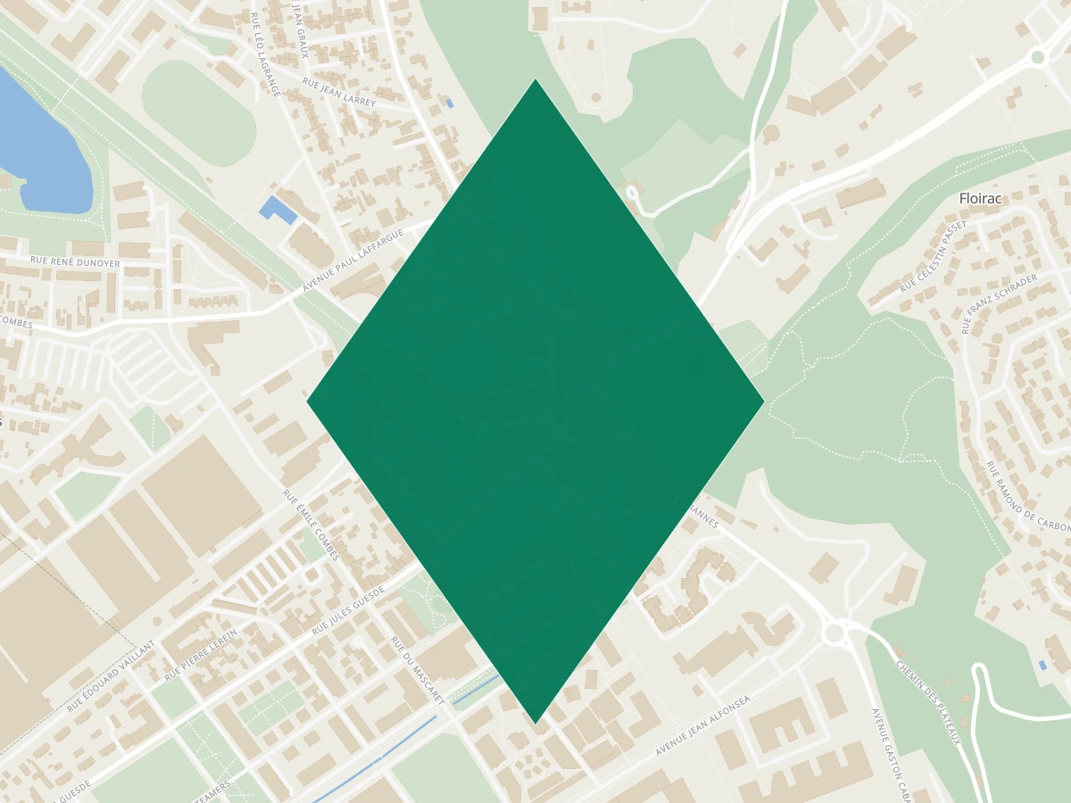 Carte des communes à 15 minutes de Bordeaux