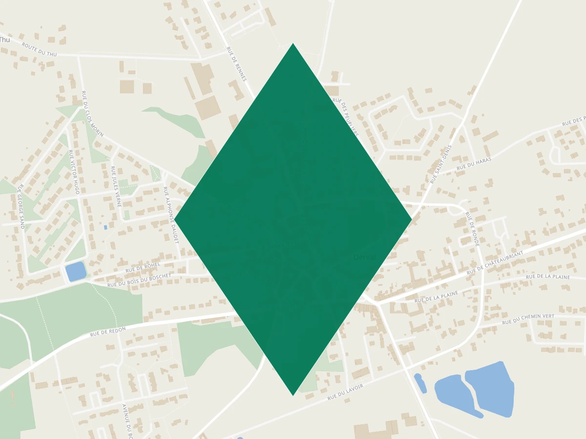 Carte des communes à 45 minutes de Nantes