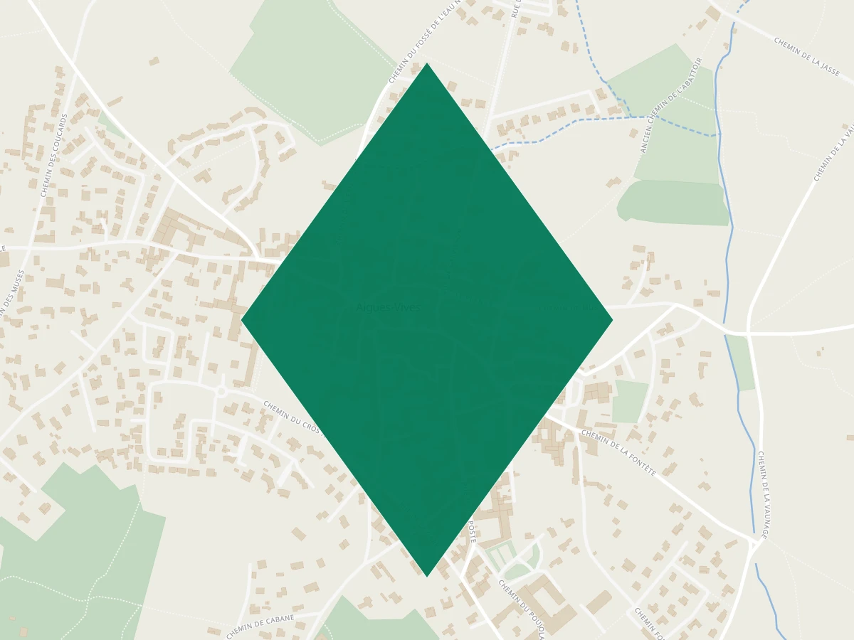Carte des communes à 30 minutes de Montpellier