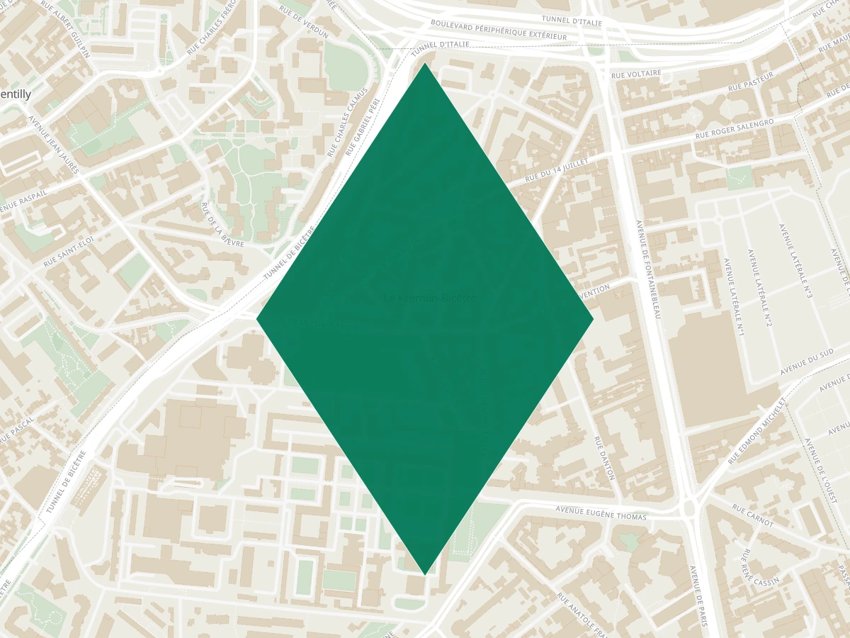 Carte des communes à 15 minutes de Paris
